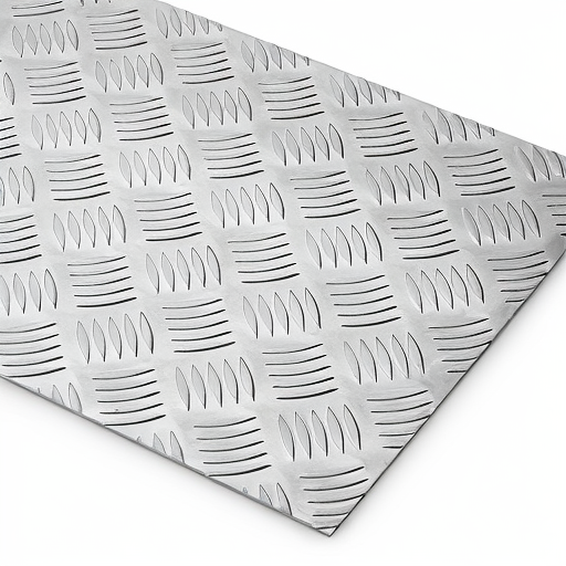 Chapa de Alumínio Antiderrapante Xadrez 1,20mm – 115 x 115 cm (Piso de ônibus)