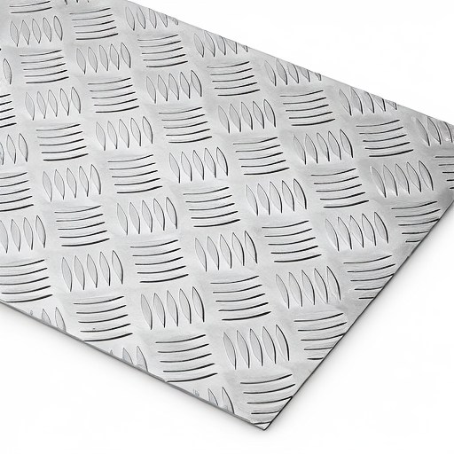 Chapa de Alumínio Antiderrapante Xadrez 1,20mm – 114 x 114 cm (Piso de ônibus)