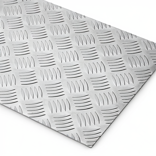 Chapa de Alumínio Antiderrapante Xadrez 1,20mm – 112 x 112 cm (Piso de ônibus)