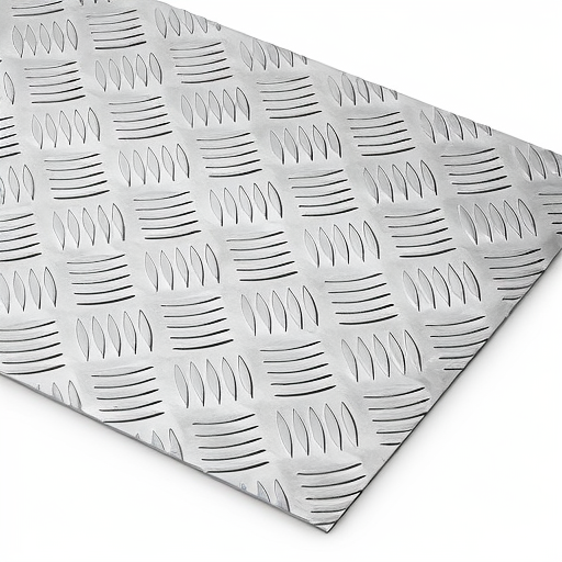 Chapa de Alumínio Antiderrapante Xadrez 1,20mm – 109 x 109 cm (Piso de ônibus)