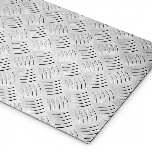 Chapa de Alumínio Antiderrapante Xadrez 1,20mm – 92 x 92 cm (Piso de ônibus)