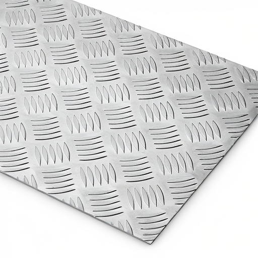 Chapa de Alumínio Antiderrapante Xadrez 1,20mm – 90 x 90 cm (Piso de ônibus)