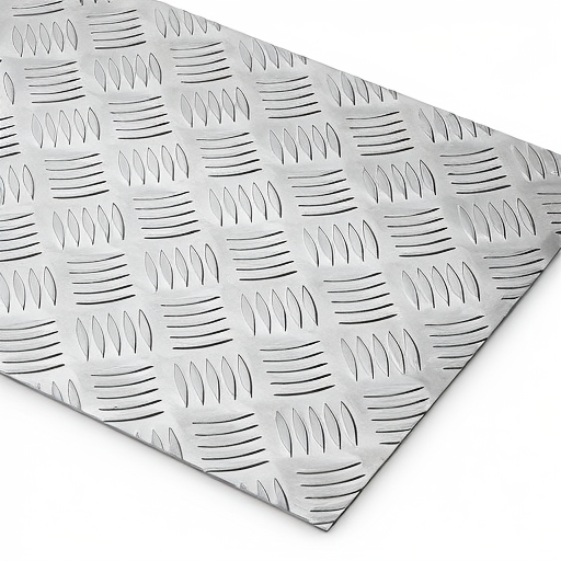 Chapa de Alumínio Antiderrapante Xadrez 1,20mm – 87 x 87 cm (Piso de ônibus)