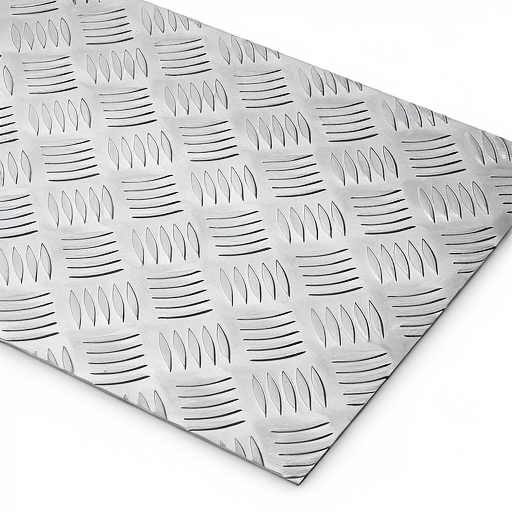 Chapa de Alumínio Antiderrapante Xadrez 1,20mm – 84 x 84 cm (Piso de ônibus)