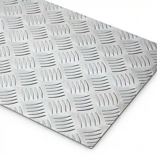 Chapa de Alumínio Antiderrapante Xadrez 1,20mm – 83 x 83 cm (Piso de ônibus)