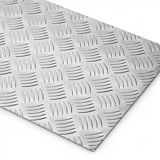 Chapa de Alumínio Antiderrapante Xadrez 1,20mm – 81 x 81 cm (Piso de ônibus)