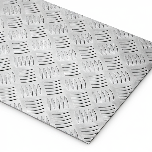 Chapa de Alumínio Antiderrapante Xadrez 1,20mm – 77 x 77 cm (Piso de ônibus)