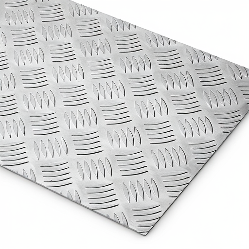 Chapa de Alumínio Antiderrapante Xadrez 3,00mm – 82 x 82 cm (Piso de ônibus)