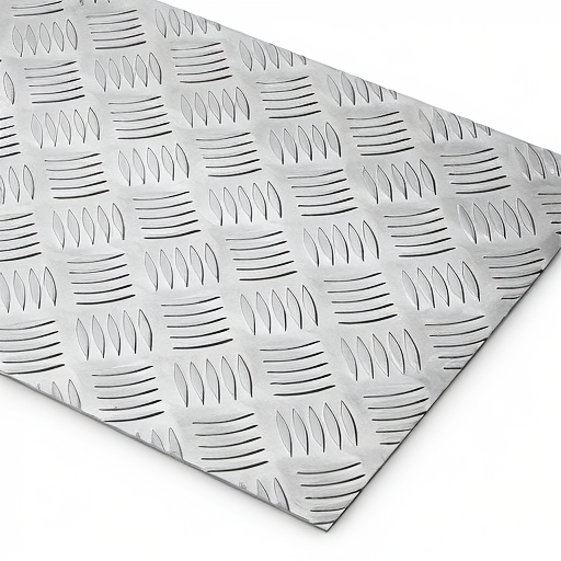 Chapa de Alumínio Antiderrapante Xadrez 1,20mm – 53 x 53 cm (Piso de ônibus)