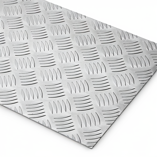 Chapa de Alumínio Antiderrapante Xadrez 1,20mm – 52 x 52 cm (Piso de ônibus)