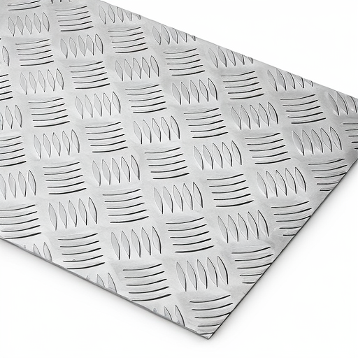 Chapa de Alumínio Antiderrapante Xadrez 1,20mm – 45 x 45 cm (Piso de ônibus)