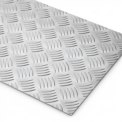 Chapa de Alumínio Antiderrapante Xadrez 1,20mm – 43 x 43 cm (Piso de ônibus)