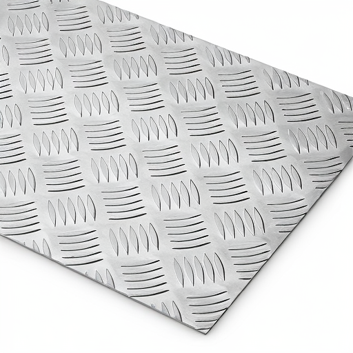 Chapa de Alumínio Antiderrapante Xadrez 1,20mm – 42 x 42 cm (Piso de ônibus)