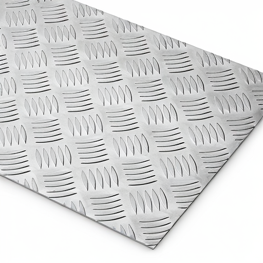 Chapa de Alumínio Antiderrapante Xadrez 1,20mm – 39 x 39 cm (Piso de ônibus)