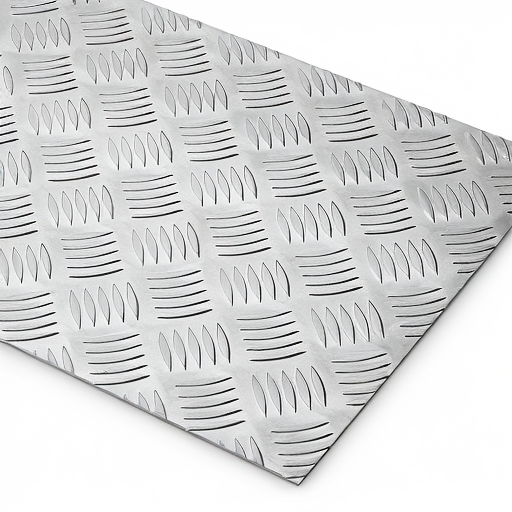 Chapa de Alumínio Antiderrapante Xadrez 1,20mm – 26 x 26 cm (Piso de ônibus)