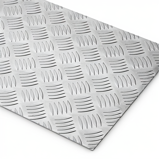 Chapa de Alumínio Antiderrapante Xadrez 1,20mm – 24 x 24 cm (Piso de ônibus)