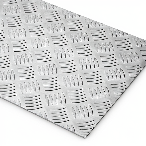 Chapa de Alumínio Antiderrapante Xadrez 1,20mm – 22 x 22 cm (Piso de ônibus)