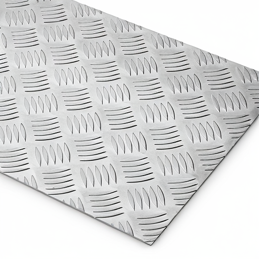 Chapa de Alumínio Antiderrapante Xadrez 1,20mm – 12 x 12 cm (Piso de ônibus)