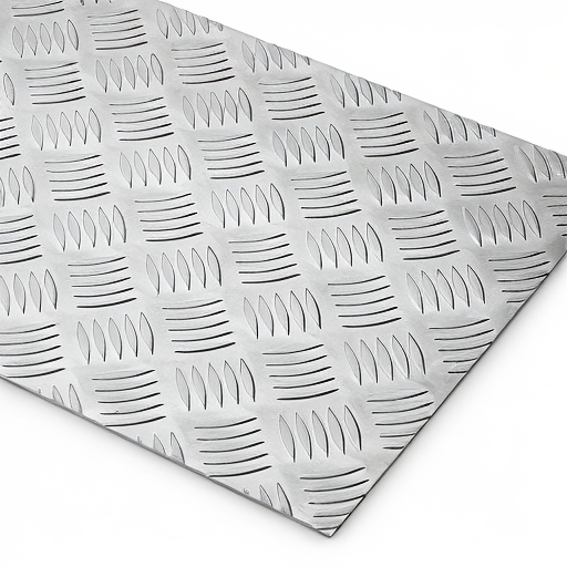 Chapa de Alumínio Antiderrapante Xadrez 3,00mm – 121 x 121 cm (Piso de ônibus)