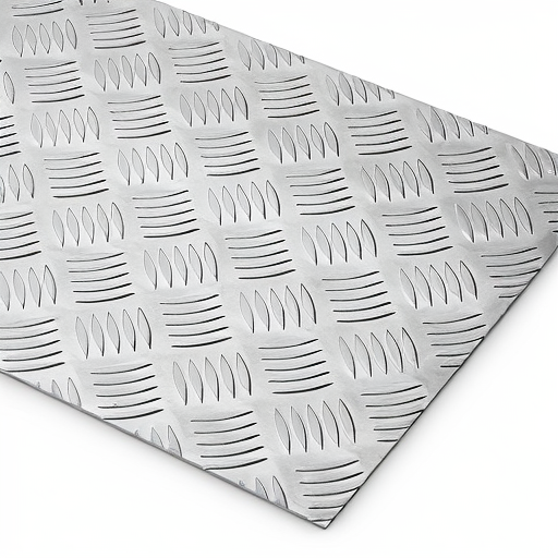 Chapa de Alumínio Antiderrapante Xadrez 3,00mm – 75 x 75 cm (Piso de ônibus)