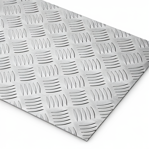 Chapa de Alumínio Antiderrapante Xadrez 3,00mm – 74 x 74 cm (Piso de ônibus)