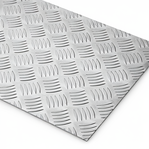 Chapa de Alumínio Antiderrapante Xadrez 3,00mm – 58 x 58 cm (Piso de ônibus)