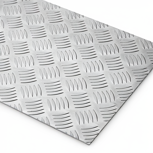 Chapa de Alumínio Antiderrapante Xadrez 3,00mm – 119 x 119 cm (Piso de ônibus)