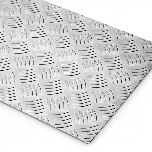 Chapa de Alumínio Antiderrapante Xadrez 3,00mm – 56 x 56 cm (Piso de ônibus)