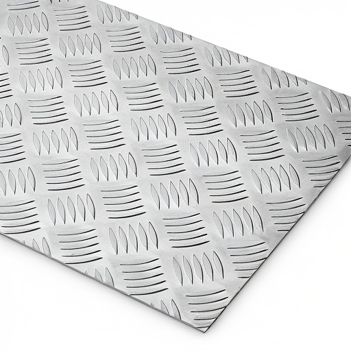 Chapa de Alumínio Antiderrapante Xadrez 3,00mm – 54 x 54 cm (Piso de ônibus)