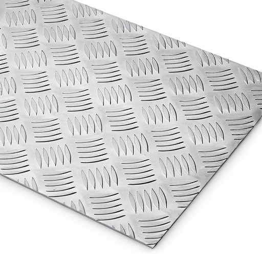 Chapa de Alumínio Antiderrapante Xadrez 3,00mm – 53 x 53 cm (Piso de ônibus)