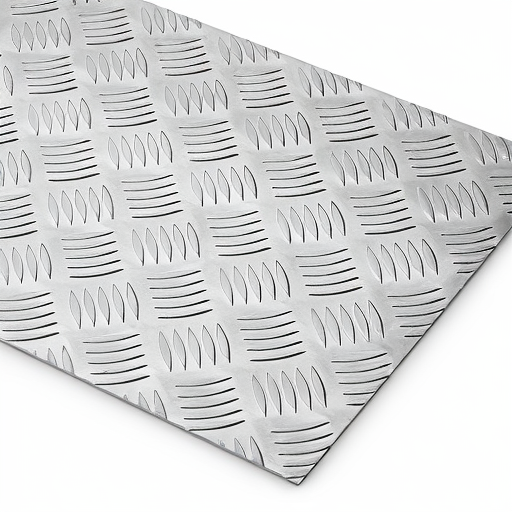 Chapa de Alumínio Antiderrapante Xadrez 3,00mm – 52 x 52 cm (Piso de ônibus)