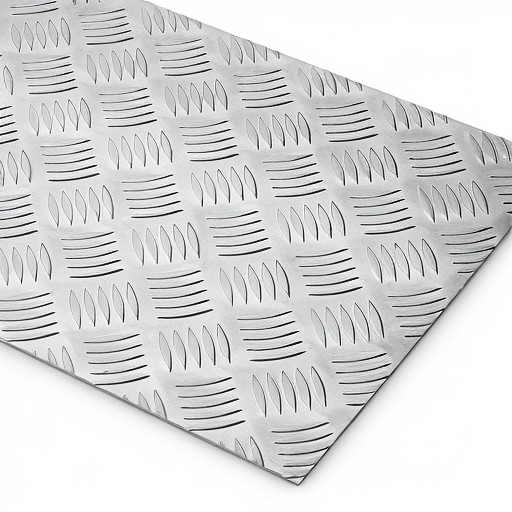 Chapa de Alumínio Antiderrapante Xadrez 3,00mm – 50 x 50 cm (Piso de ônibus)