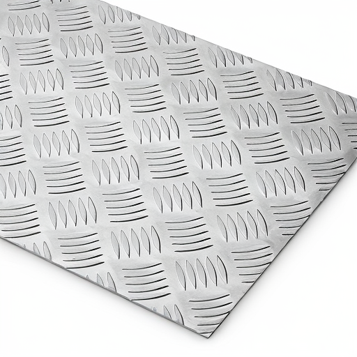 Chapa de Alumínio Antiderrapante Xadrez 3,00mm – 49 x 49 cm (Piso de ônibus)