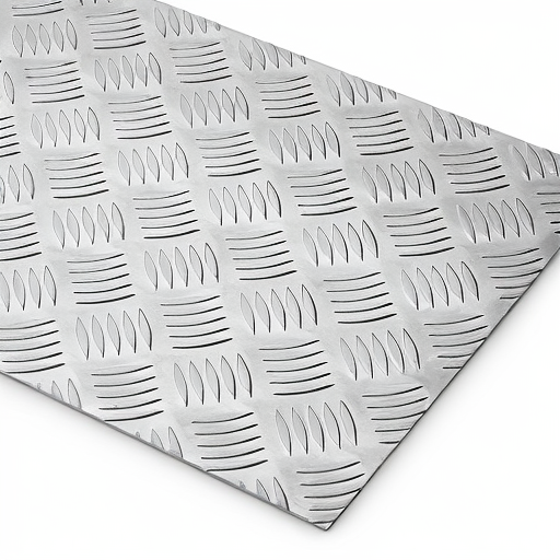 Chapa de Alumínio Antiderrapante Xadrez 3,00mm – 44 x 44 cm (Piso de ônibus)