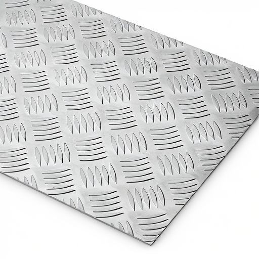 Chapa de Alumínio Antiderrapante Xadrez 3,00mm – 43 x 43 cm (Piso de ônibus)
