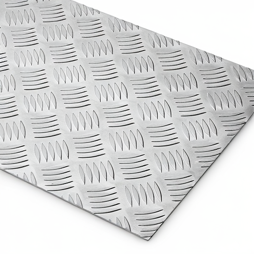 Chapa de Alumínio Antiderrapante Xadrez 3,00mm – 41 x 41 cm (Piso de ônibus)