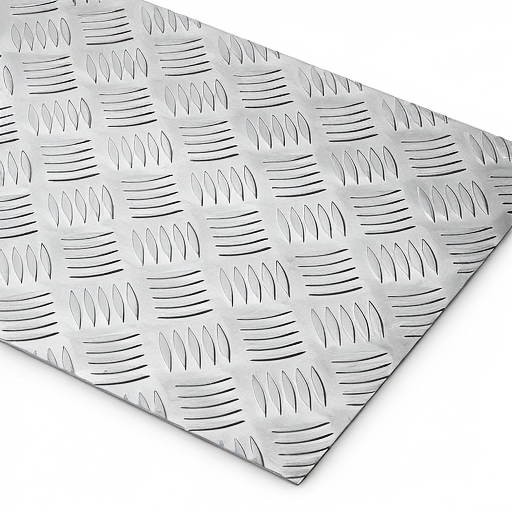 Chapa de Alumínio Antiderrapante Xadrez 3,00mm – 117 x 117 cm (Piso de ônibus)