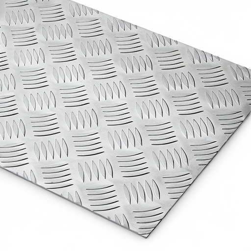 Chapa de Alumínio Antiderrapante Xadrez 3,00mm – 34 x 34 cm (Piso de ônibus)