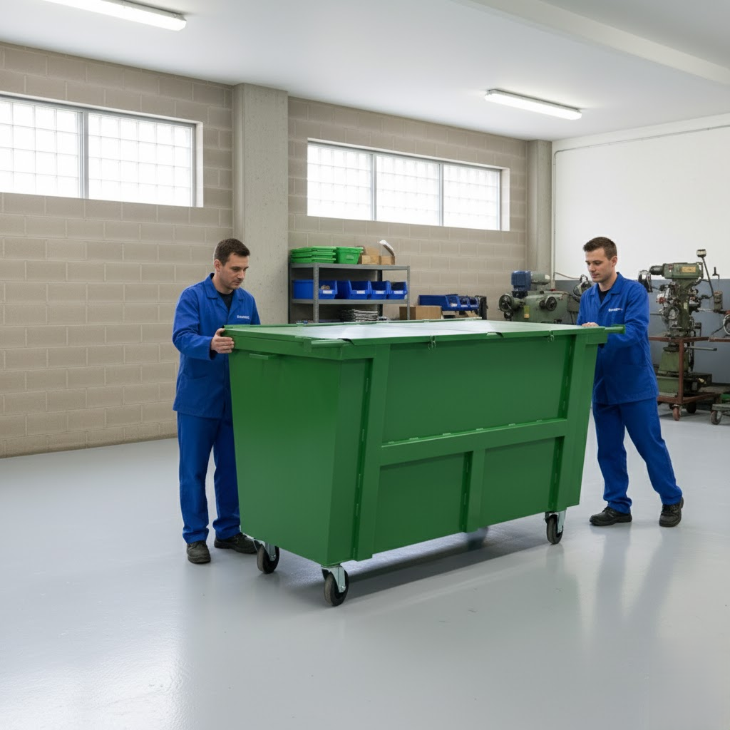 Container 1200l Container de Lixo 1200L em Aço Reforçado – Ficha Técnica Completa – CDS ...
