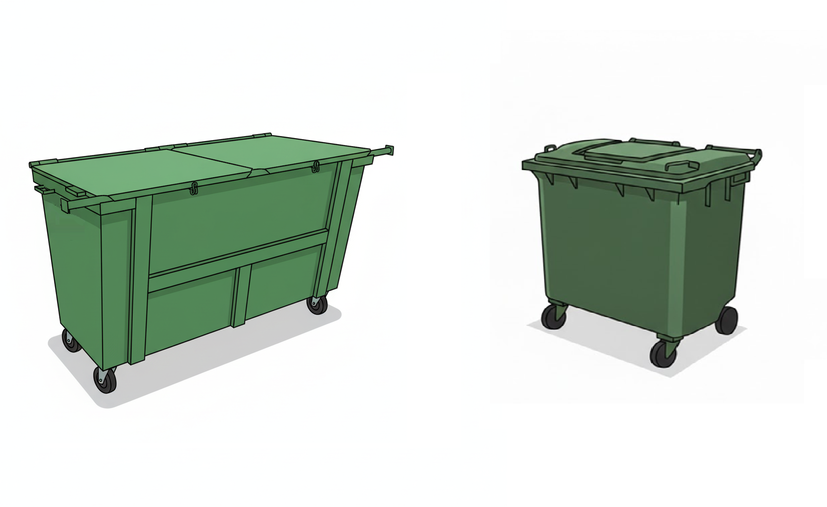 Container 1200l Container de lixo 1200L: metálico x plástico – qual dura mais no ...