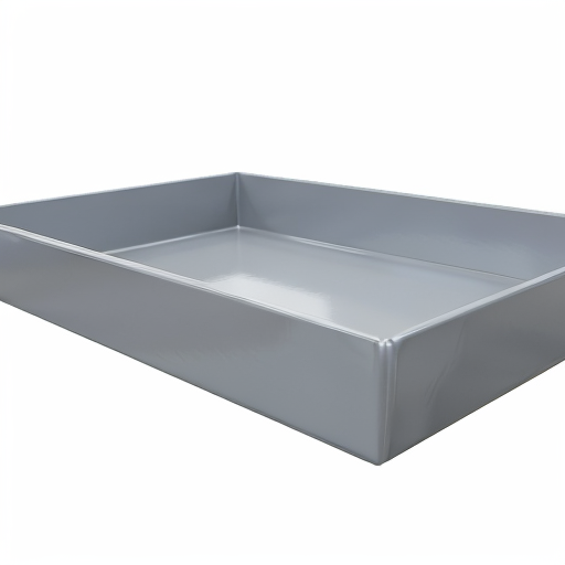 Bandeja Quadrada em Chapa de Aço Nº 20 (~0,90 mm) 25 x 25 cm com Aba 40 mm – CDS Industrial