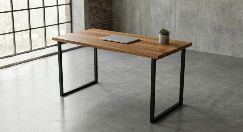 Mesa Escrivaninha Industrial 120cm – Monobloco Premium (Soldada)