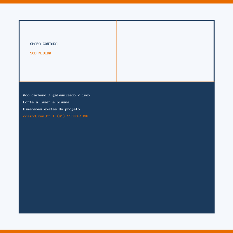 Bandeja Quadrada em Chapa de Aço Nº 16 (~1,50 mm) 105 x 105 cm com Aba 25 mm – CDS Industrial