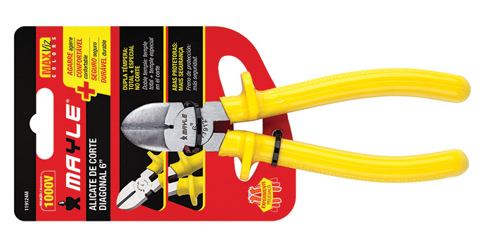 Alicate Corte Diagonal 6" 1000 V Mayle (119124M)