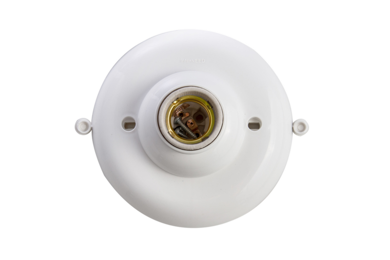 Plafon Pvc E27 100 W Br Soq Porc (054016)