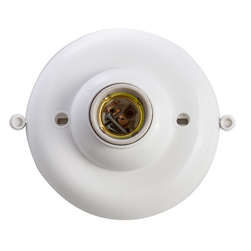 Plafon Pvc E27 100 W Br Soq Porc (054016)