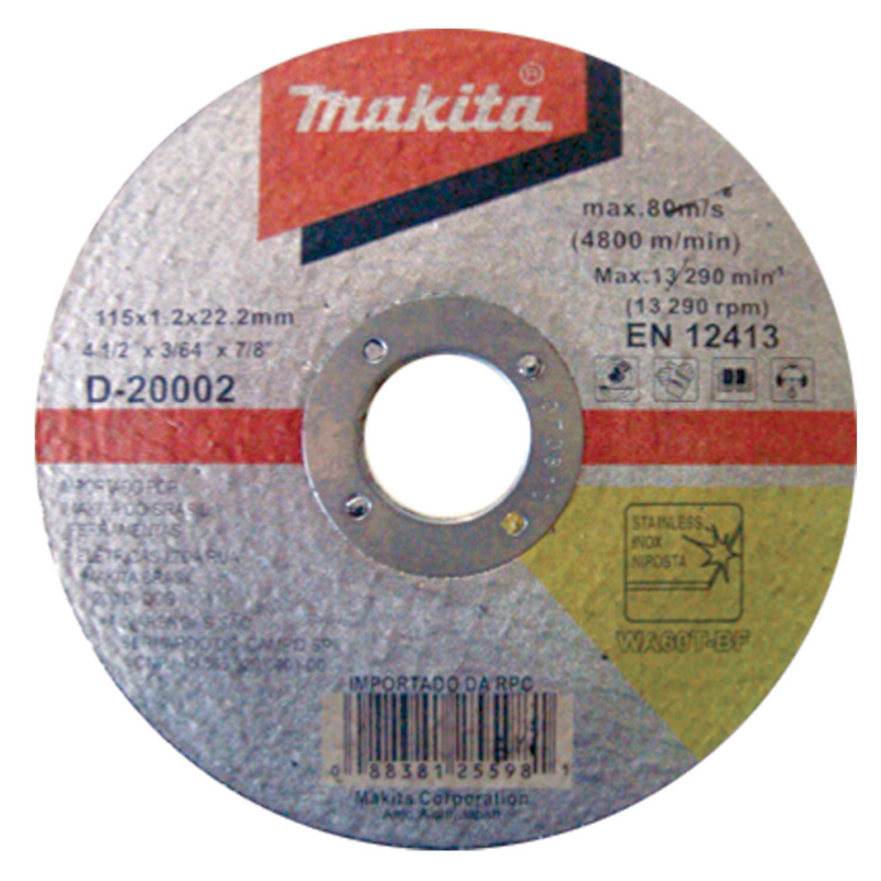 Disco de Corte 4.1/2x3/64x7/8" Inox Makita
