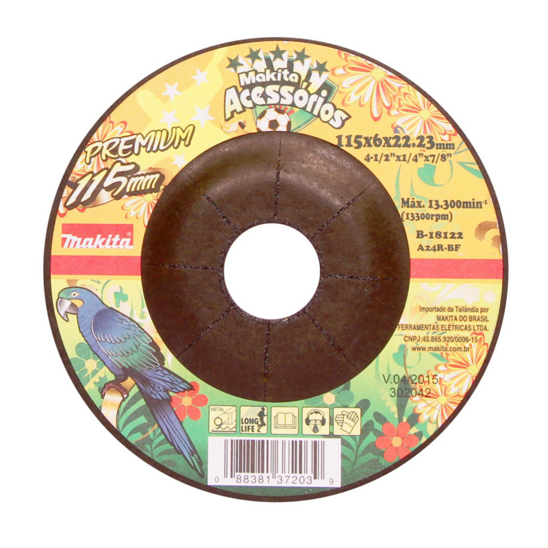 Disco de Desbaste 9x1/4x7/8" Metal Makita (D-19869-5)