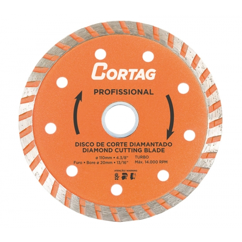 Disco Diam Turbo 110 Mm Profissional Cortag (60764)