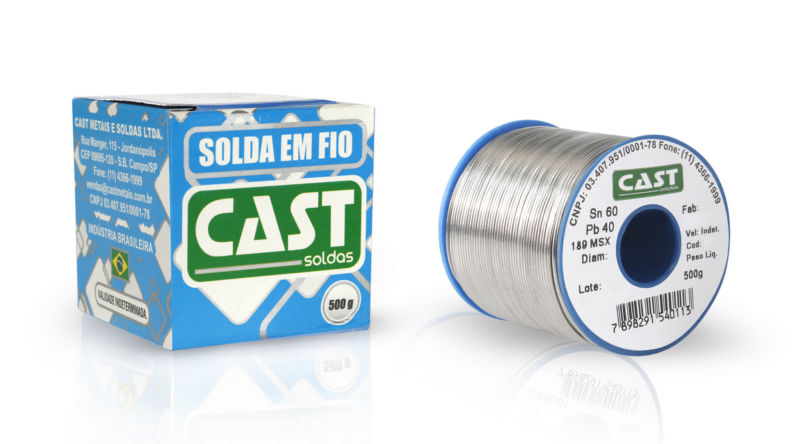 Solda Fio Carret 60×40 (Sd Pb) Azul 500gr Cast Solda (1402)
